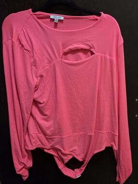 white birch Hot Pink Long Sleeve Bodysuit
